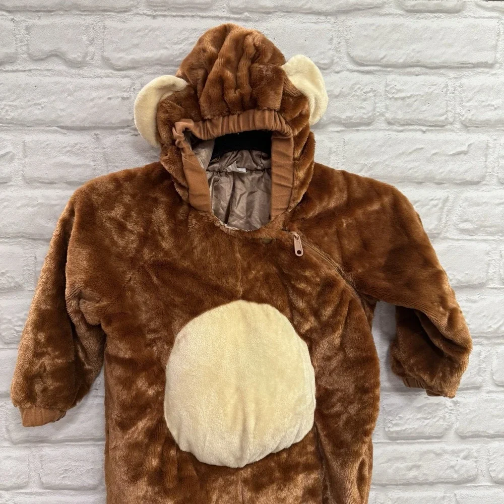 Kids Monkey Halloween Costume 3T / 4T Halloween Fleece Bodysuit Warm Ships Fast!
